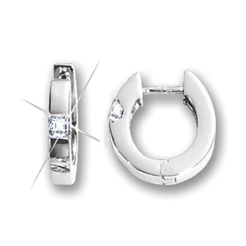 Creolen aus 925er Sterling Silber mit Zirkonia 