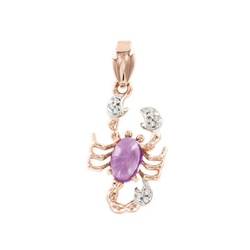 Anhänger aus Rotgold 585° mit Amethyst, Zirkonia 