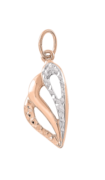 Pendant in red gold of 585 assay value 