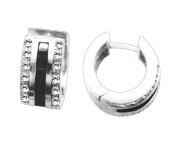 Серебряные серьги 925 пробы, вставка фианиты 