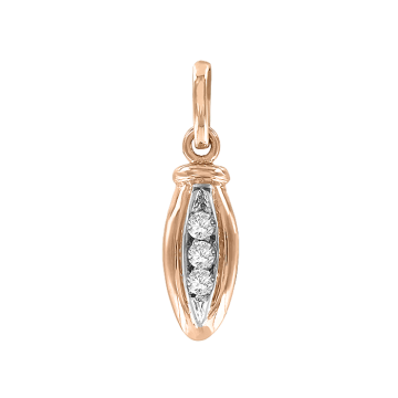 Anhänger aus Rotgold 585 mit Zirkonia 