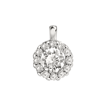 Silver pendant with cubic zirconia 