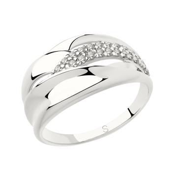 Damen-ring aus 925er Silber mit Zirkonia 