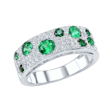 Damen-ring aus 925er Silber mit Zirkonia 