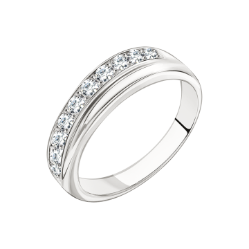 Silver ring with zirconia 