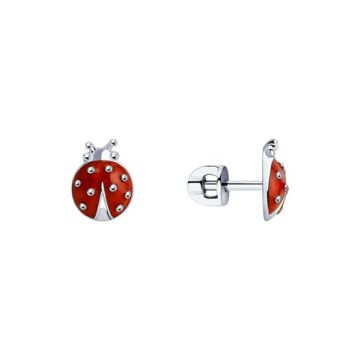 Серебряные серьги 925 пробы с фианитами 