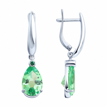 Silver earrings with zirconia 