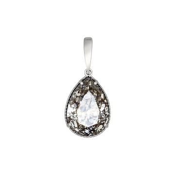 Silver pendant with swarovski crystal 