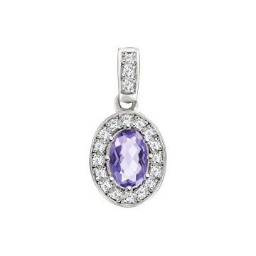 Серебряная подвеска 925 пробы. Вставка: Фианиты 