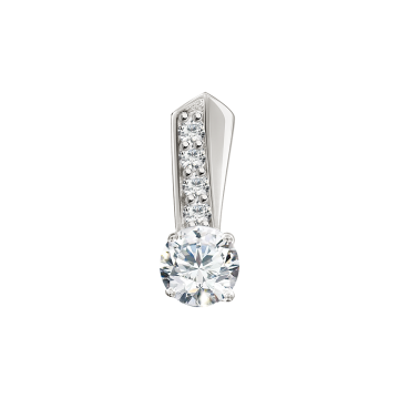 Silver pendant with cubic zirconia 