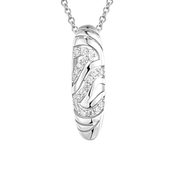 Silver pendant with cubic zirconia 