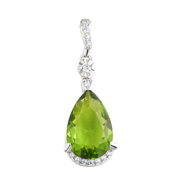 Silver pendant with cubic zirconia 