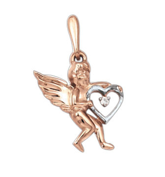 Anhänger aus Rotgold 585° mit Zirkonia 