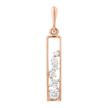Anhänger aus Rotgold 585 mit Zirkonia 