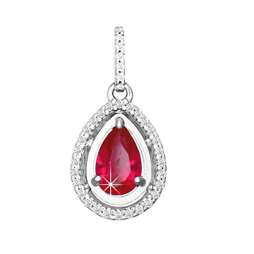 Silver pendant with cubic zirconia 