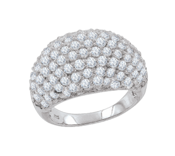 Silver ring with zirconia 