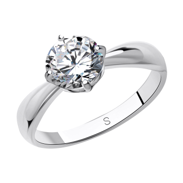 Damen-ring aus 925er Silber mit Zirkonia 