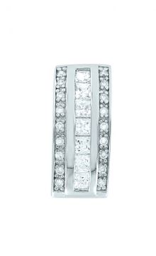 Silver pendant with cubic zirconia 