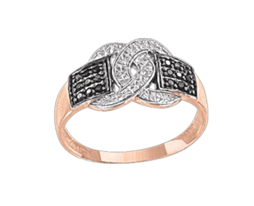 Lady´s ring in red gold of 585 assay value with zirconia 