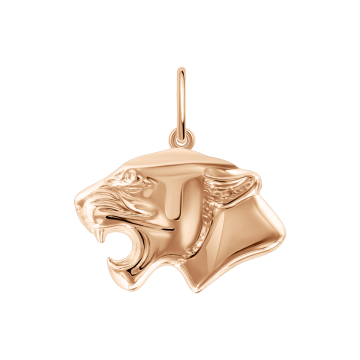 Pendant in red gold of 585 assay value 
