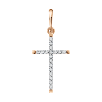 Anhänger aus Rotgold 585 mit Zirkonia 