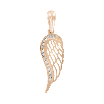 Anhänger aus Rotgold 585° mit Zirkonia 