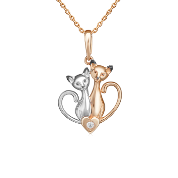 Anhänger aus Rotgold 585 mit Zirkonia 