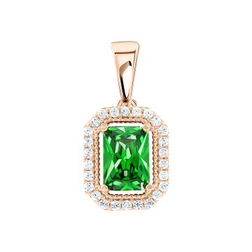 Anhänger aus Rotgold 585 mit Zirkonia 