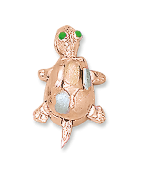 Pendant in red gold of 585 assay value 