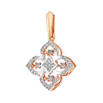 Anhänger aus Rotgold 585° mit Brillanten 