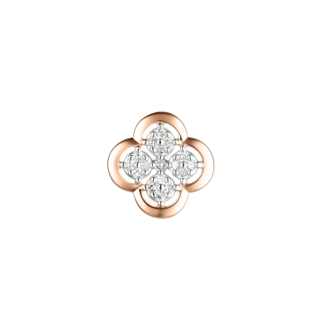 Pendant in red gold of 585 assay value with diamonds 