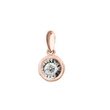 Anhänger aus Rotgold 585° mit Brillanten 