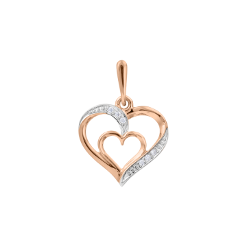 Anhänger aus Rotgold 585 mit Zirkonia 