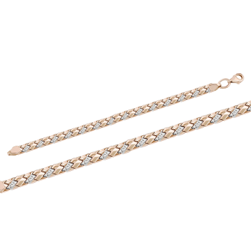 Bracelet in red gold of 585 assay value 