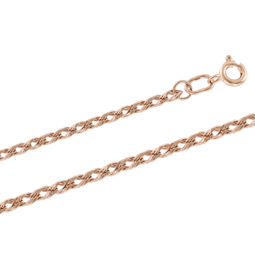 Bracelet/chain in red gold of 585 assay value 