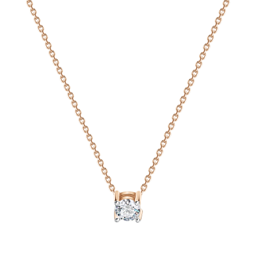 Collier aus Rotgold 585° mit  Brillanten 