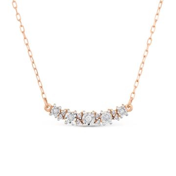 Collier aus Rotgold 585° mit  Brillanten 42 cm