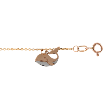 Foot chain in red gold of 585 assay value 