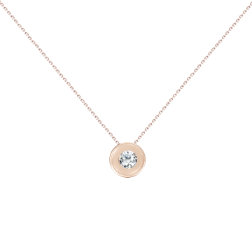 Necklace in red gold of 585 assay value with zirconia 