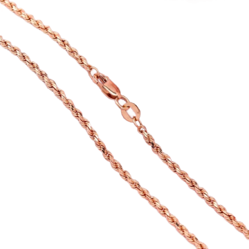 Chain in red gold of 585 assay value 60 cm
