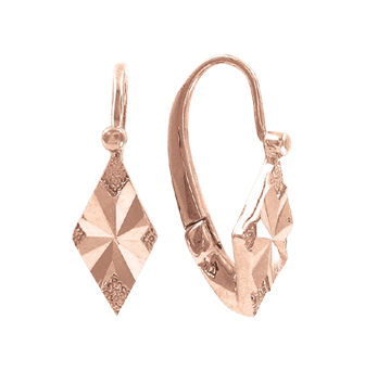 Серьги из красного золота 585 пробы 