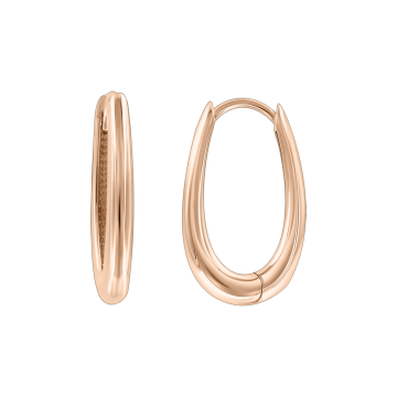 Earrings in red gold of 585 assay value 