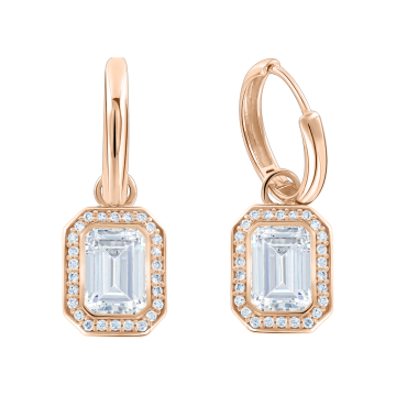 Серьги из красного золота 585 пробы с фианитами 