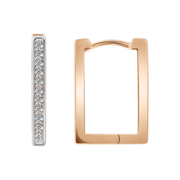 Ohrhänger aus Rotgold 585° mit Zirkonia 