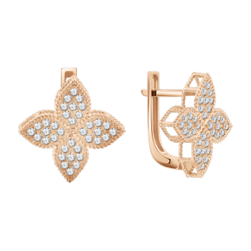 Ohrhänger aus Rotgold 585° mit Zirkonia 
