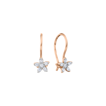 Kinder Ohrringe aus Rotgold 585° (14K) mit Zirkonia 