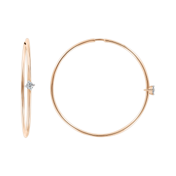 Creolen aus Rotgold 585° mit Zirkonia 