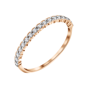Damenring aus Rotgold 585° mit Brillanten 