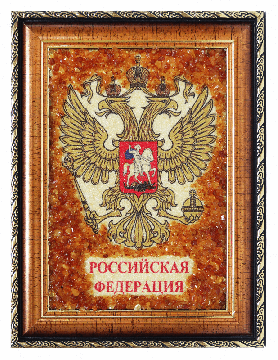 Картина, украшенная натуральным янтарем 