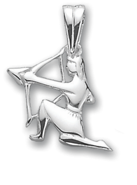 Серебряная подвеска 925 пробы, знак зодиака "Стрелец" 